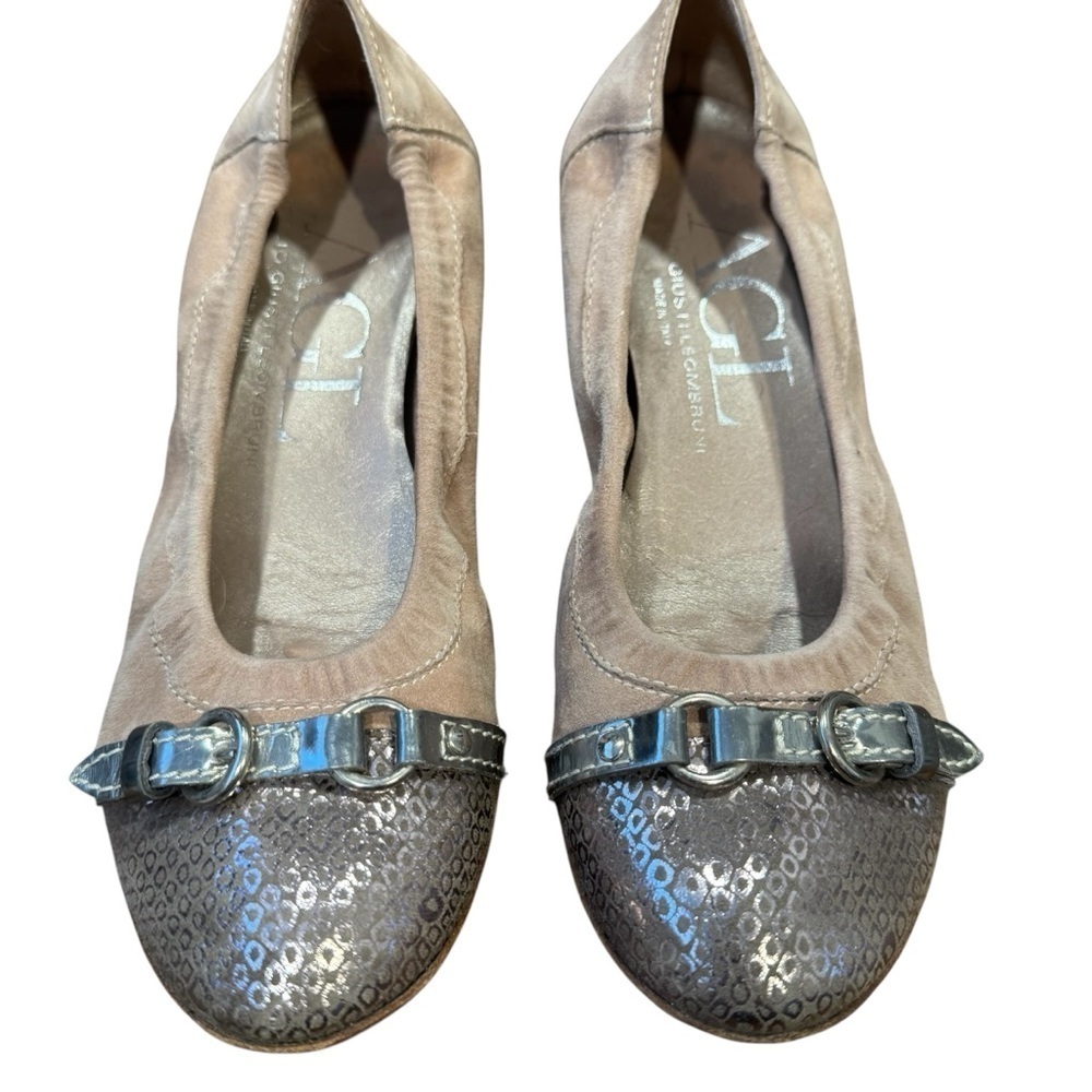 AGL Metallic Tan Ballet Flats